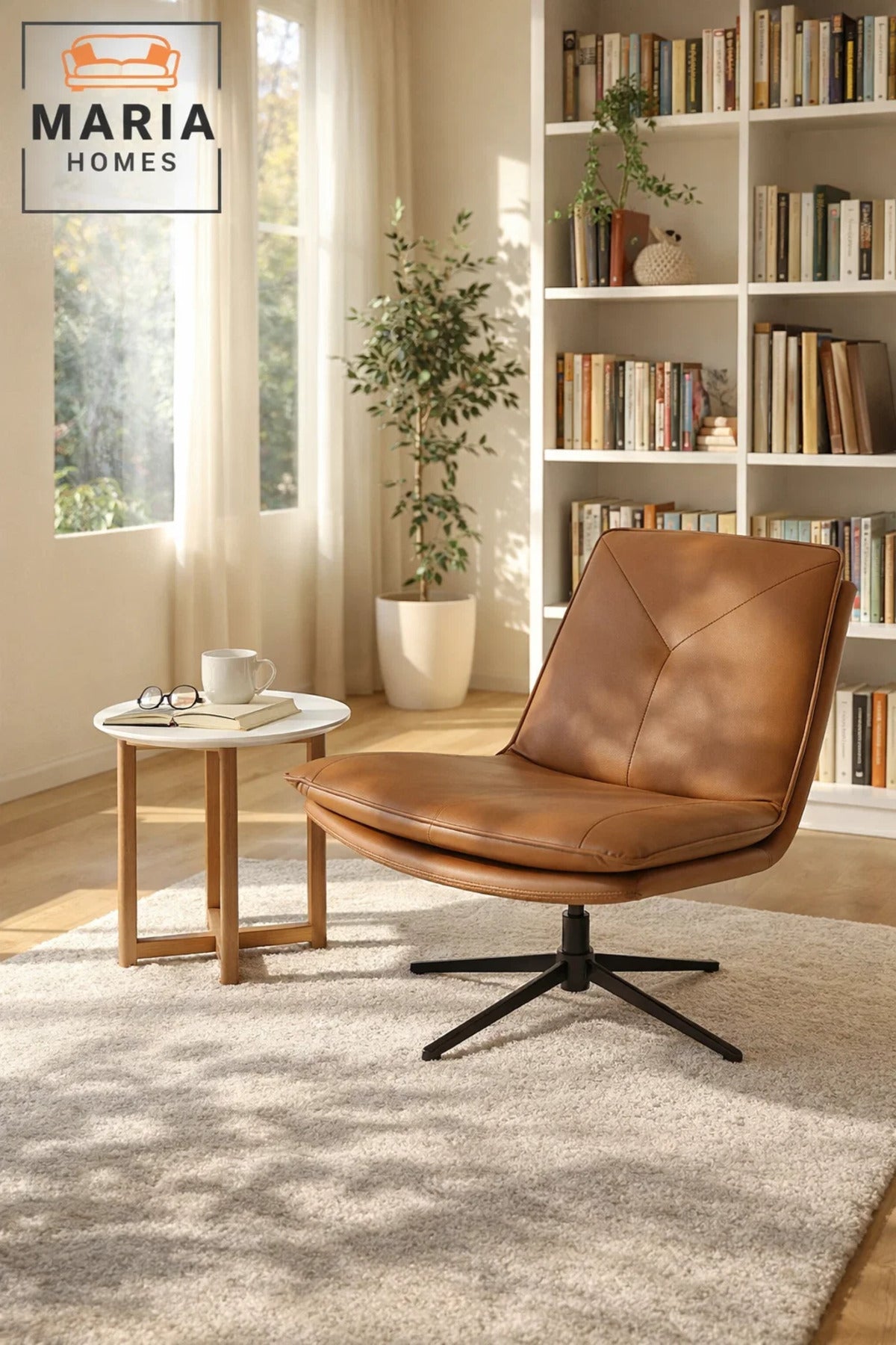 Coffee Swivel Lounge Chair Ð Modern Upholstered Relax & Accent Chair
