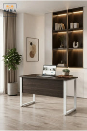 Modern Office Desk with Metal Frame √ê Executive Computer Workstation for Home & Office