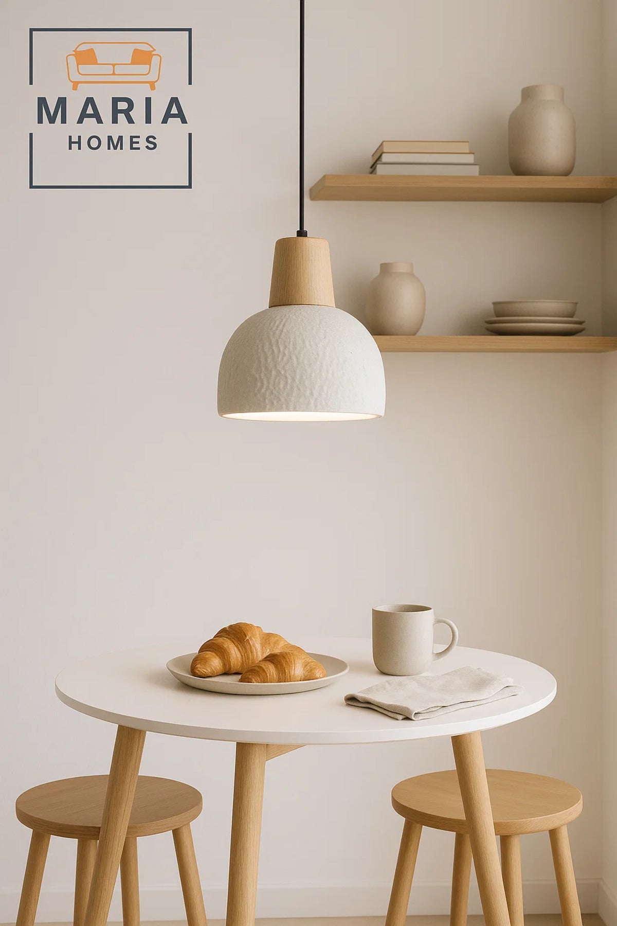 Glossy White Drum Pendant Light