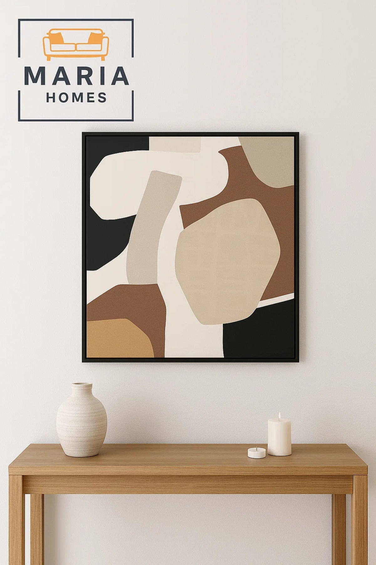 Abstract Textured Canvas Wall Art in Neutral Earth Tones-size80*120 CM