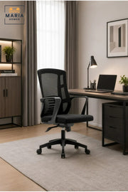 Ergonomic High-Back Mesh Office Chair with Adjustable Height, Swivel Base and Cushioned Seat