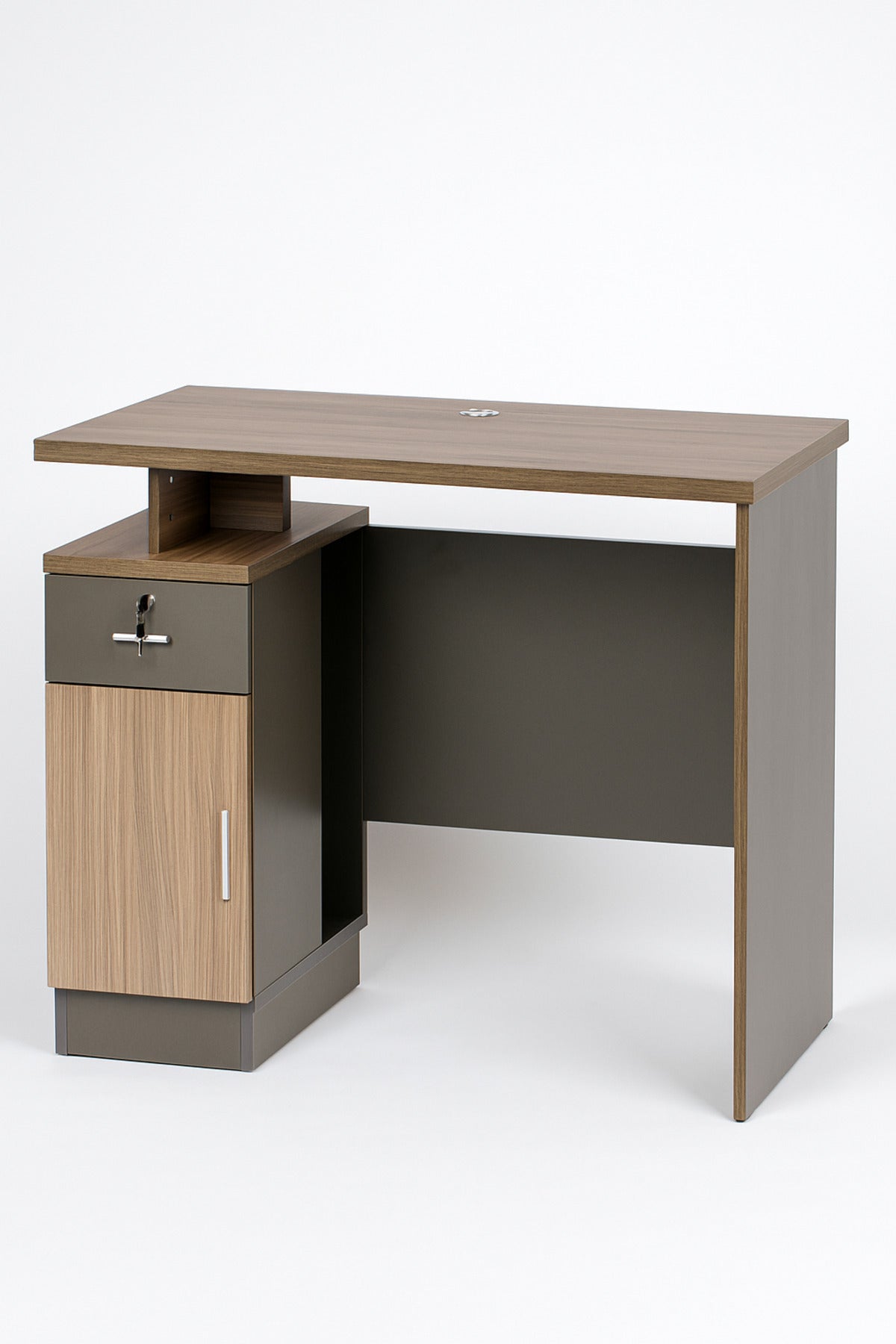Modern Computer Desk with Drawer and Storage Cabinet for Home Office or Study Room