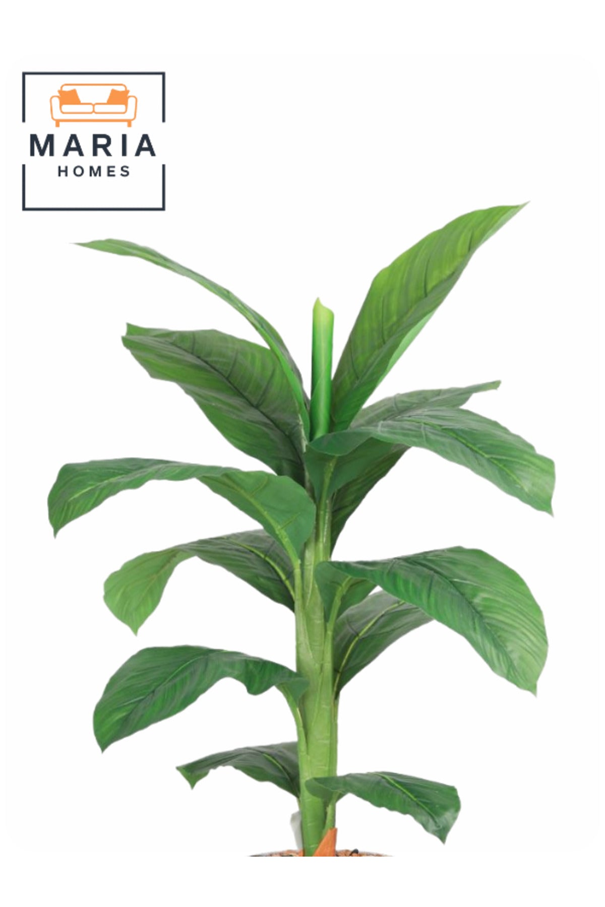 Artificial Banana Leaf Tree 110 cm Ð Decorative Plant with Modern Plastic Pot