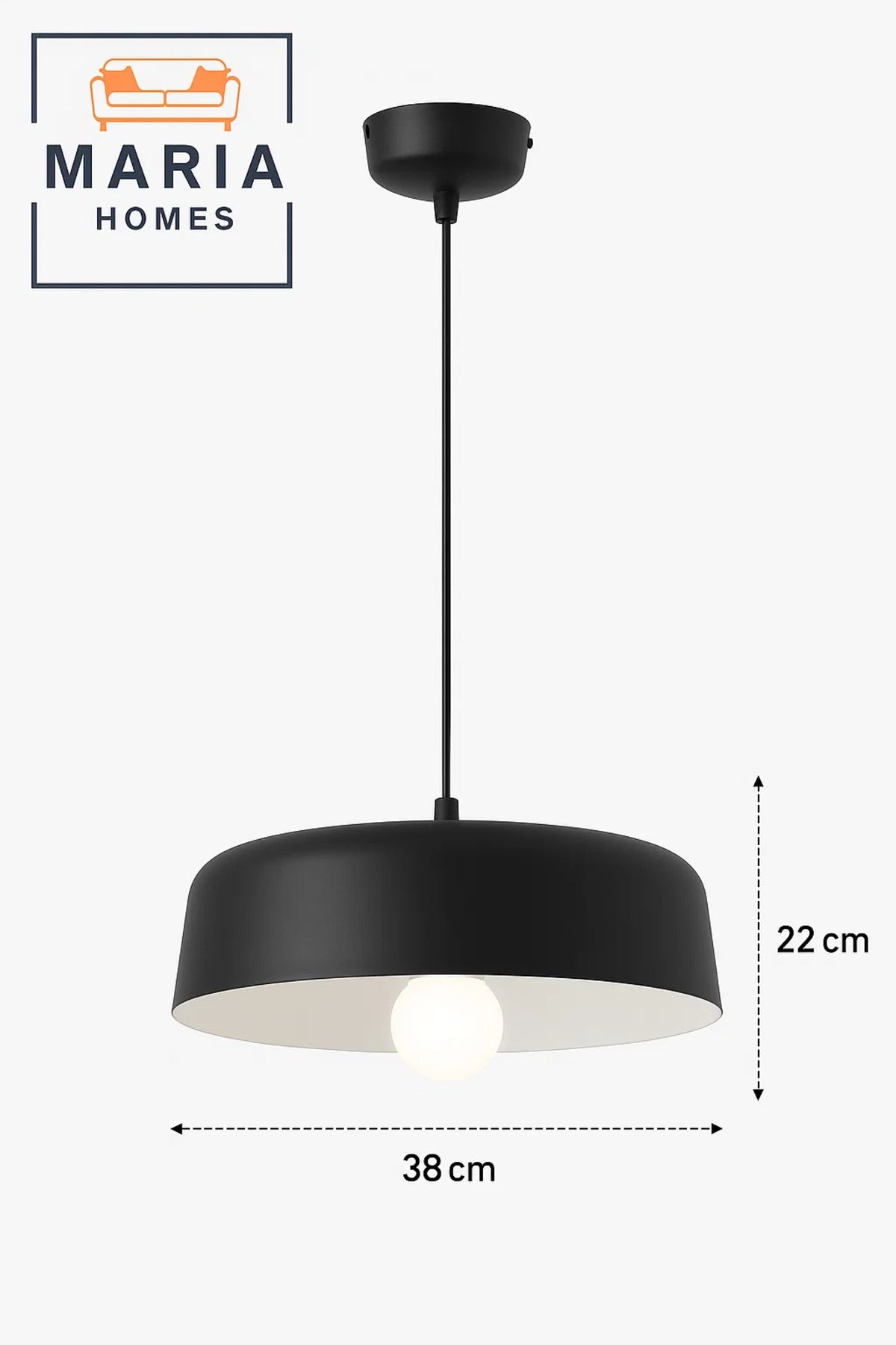 Modern Black Cone Pendant Light