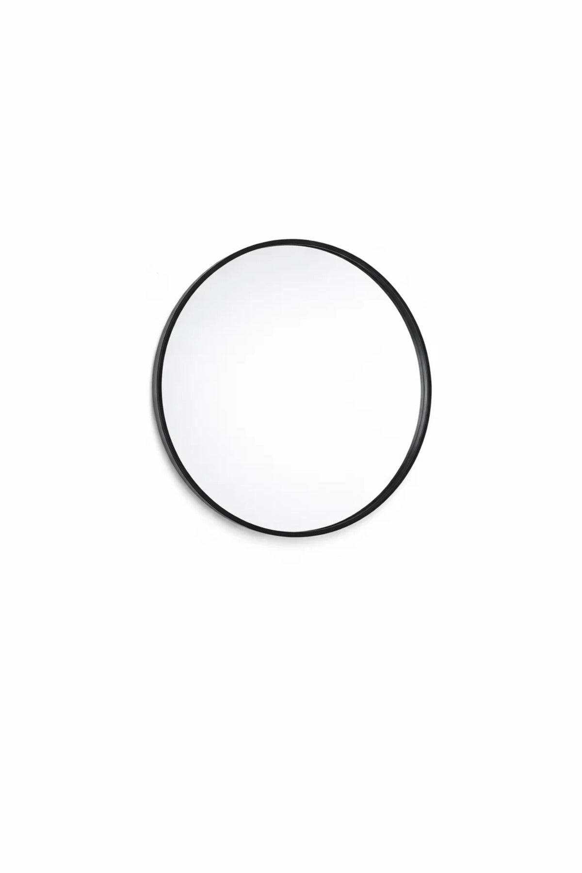 Modern Round Wall Mirror with Black Frame for Bathroom & Living Room