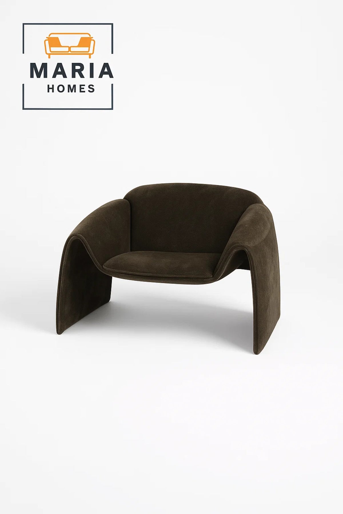 Contemporary Curved Accent Sofa