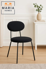 Contemporary Black Fabric Accent Chair with Round Seat Ð Modern Minimalist Design