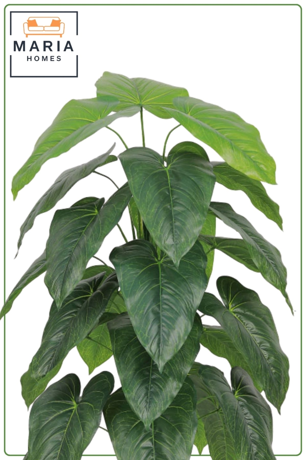 155 cm Artificial Philodendron Tree with Marble-Effect with Pot – Modern Indoor Decor