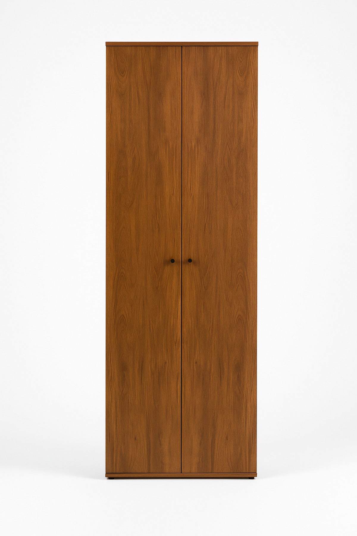 Modern Brown Wooden Wardrobe √ê 196_62_36 cm | Elegant 2-Door Storage Cabinet for Bedroom or Office