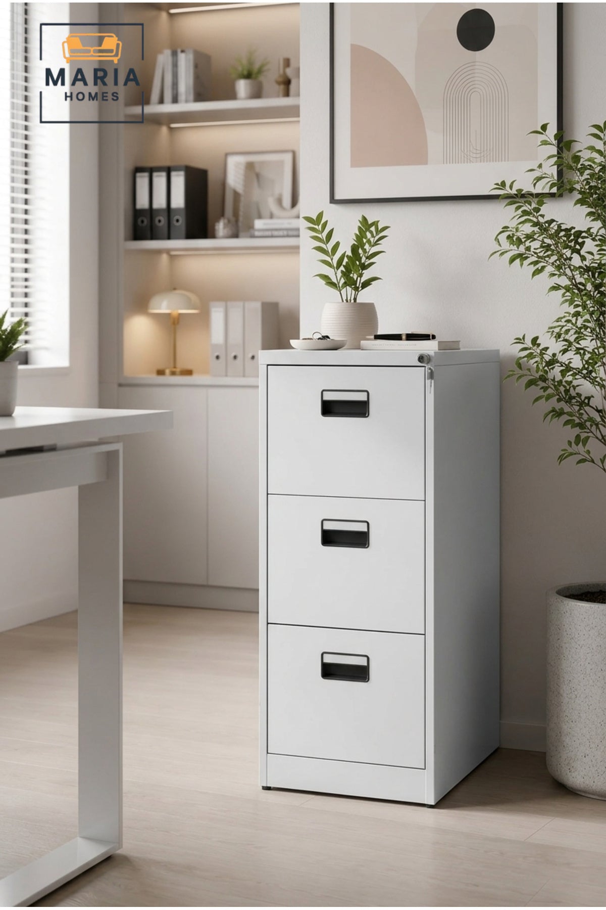 3-Drawer Vertical Filing Cabinet Ð Lockable Metal Office File Storage Cabinet