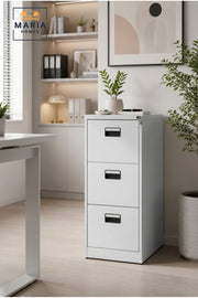 3-Drawer Vertical Filing Cabinet Ð Lockable Metal Office File Storage Cabinet