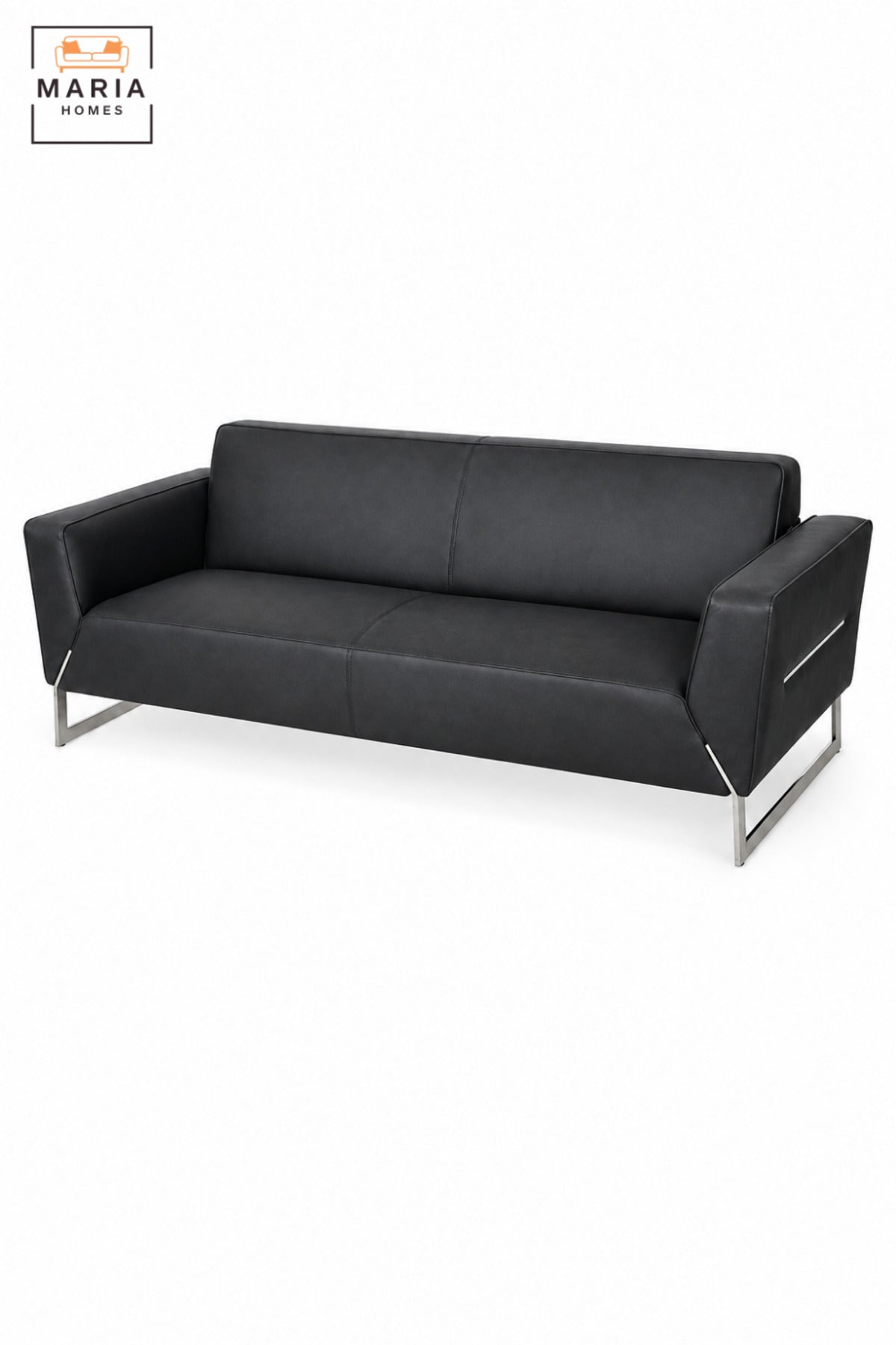 Modern 3 Seater Sofa with Upholstered Cushioned Seat & Armrests | Contemporary Couch for Living Room, Office, Reception & Lounge