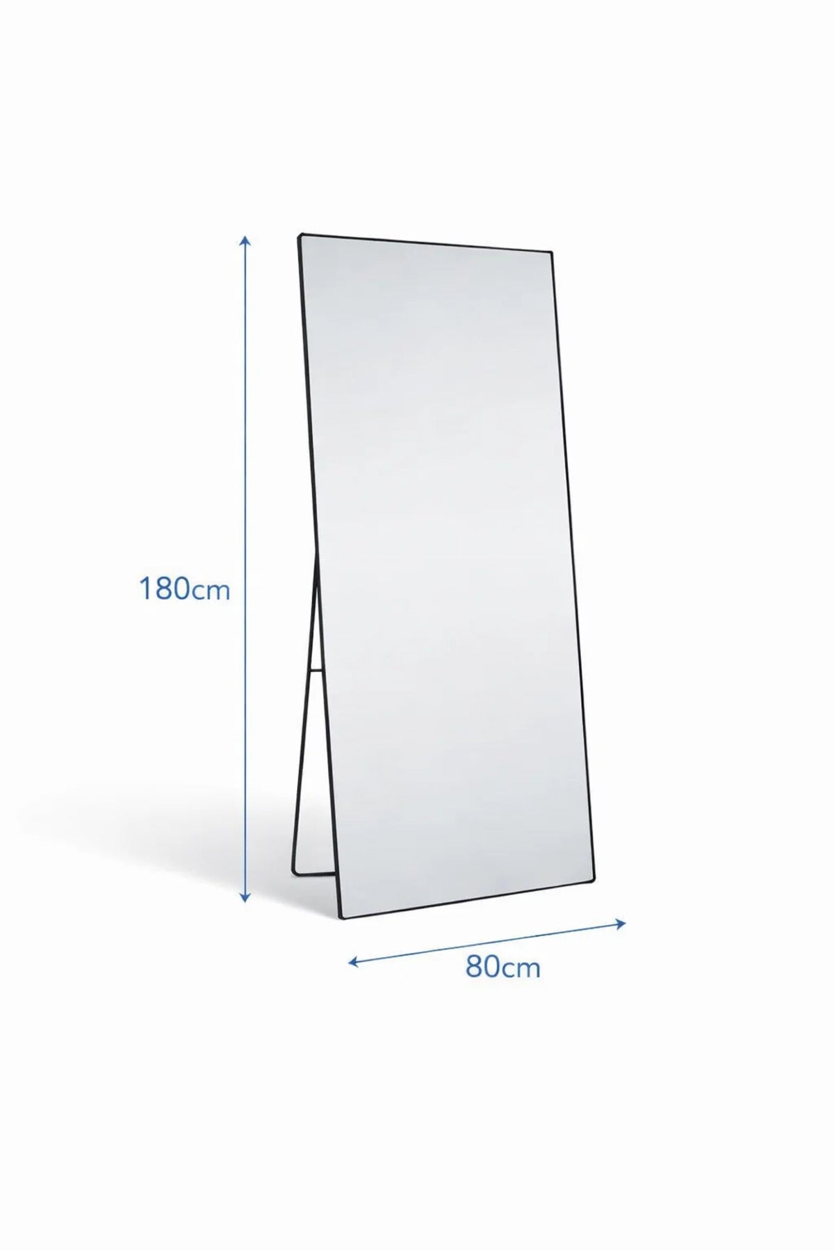 Black Standing Floor Mirror 180x80cm Full Length Bedroom black standing floor