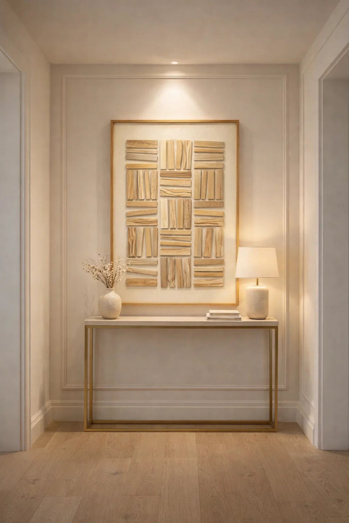 Geometric Wooden Wall Art Panel Textured 3D Design for Modern Home Decoration 120x80cm