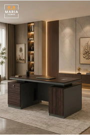 Executive Office Desk with Lockable Drawer Storage √ê Modern Manager Workstation Table
