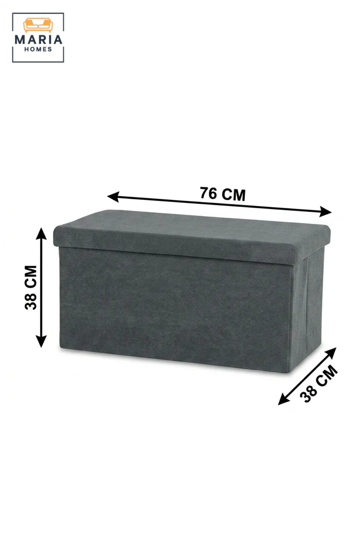 Foldable Storage Ottoman Bench with Padded Seat and Hidden Compartment, Collapsible Organizer for Bedroom, Living Room, Entryway and Dressing Room