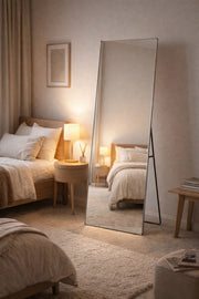 Premium Silver Standing Floor Mirror 160x50cm Full Body Reflection for Modern Bedroom Home