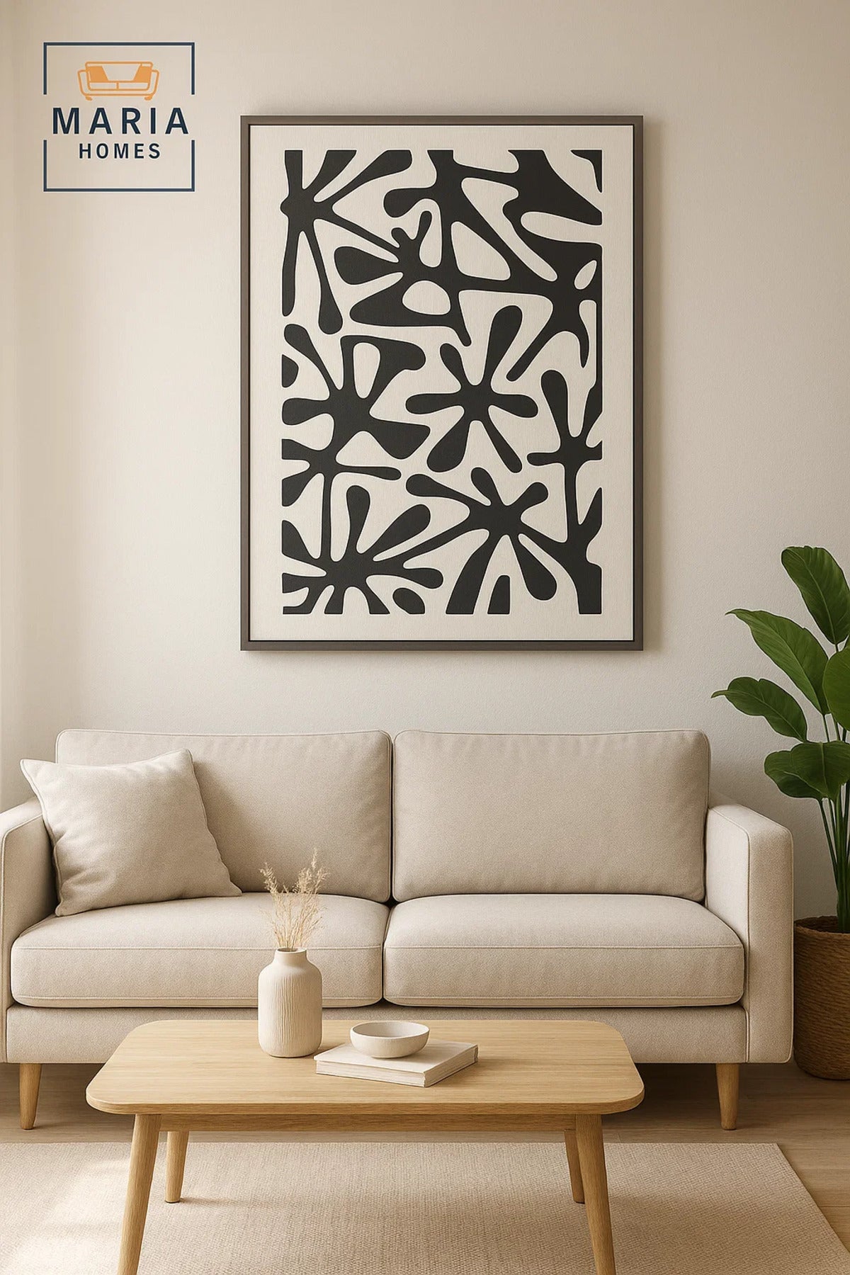 Modern 3D Wall Art Ð Black Abstract Decorative Panel with Raised Shapes 120_80 cm