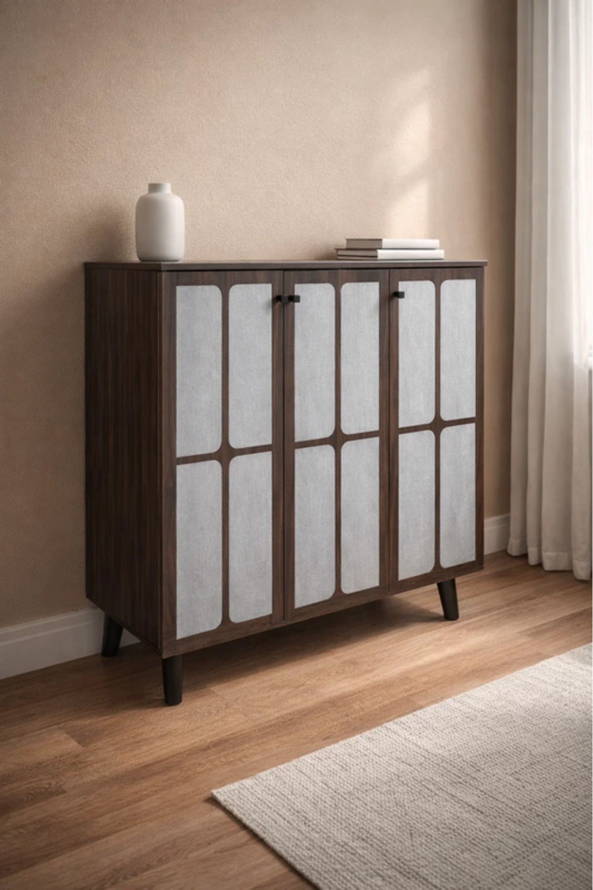 Modern BROWN.G Sideboard Cabinet with Patterned Doors & Storage