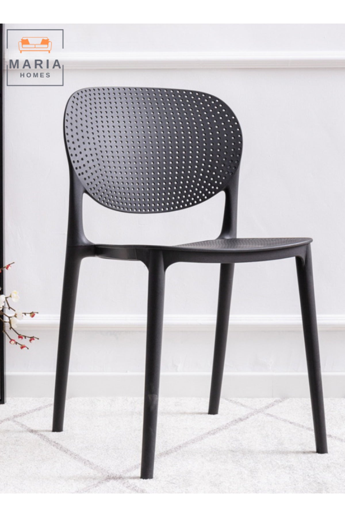 Modern Black Plastic Lightweight Chair Ð Durable, and Stylish for Home & Office