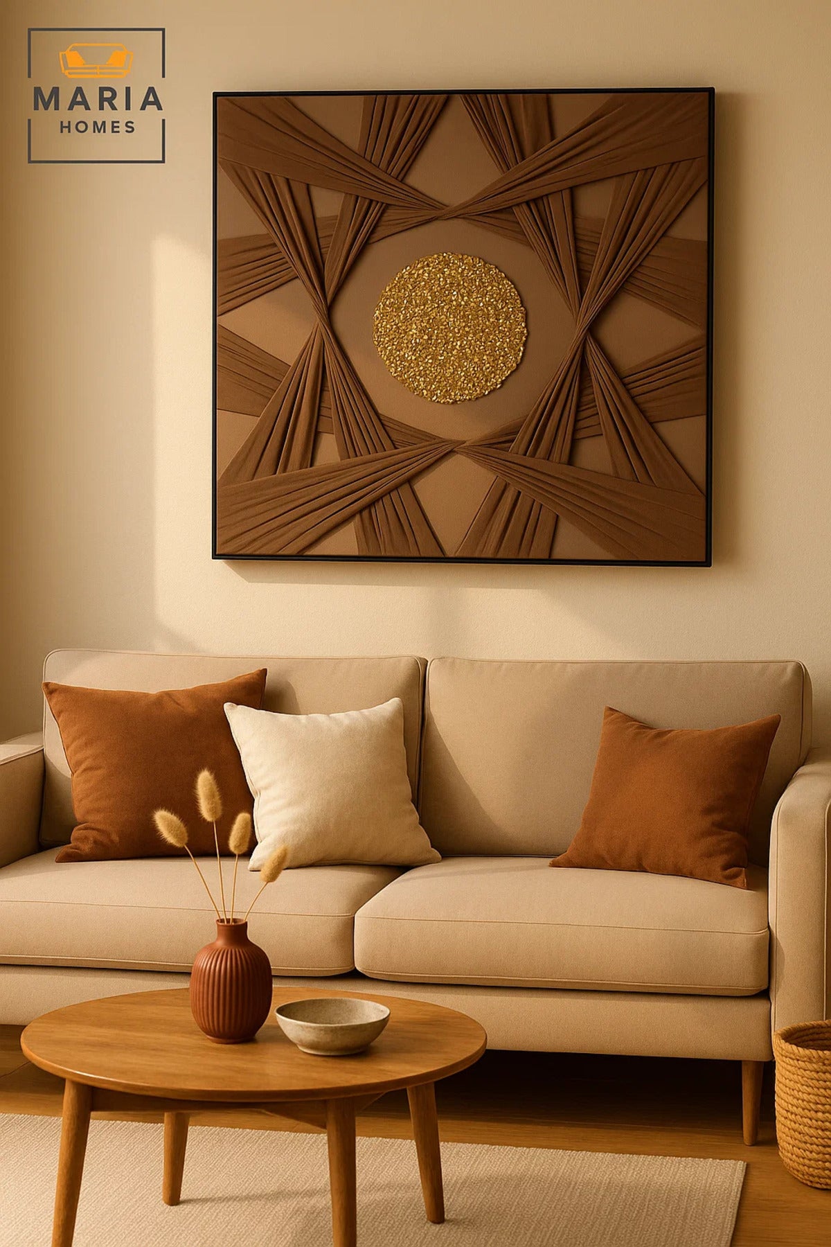 Modern Wall Art 100×100 – Abstract Frame & Luxury Wall Decor for Living Room