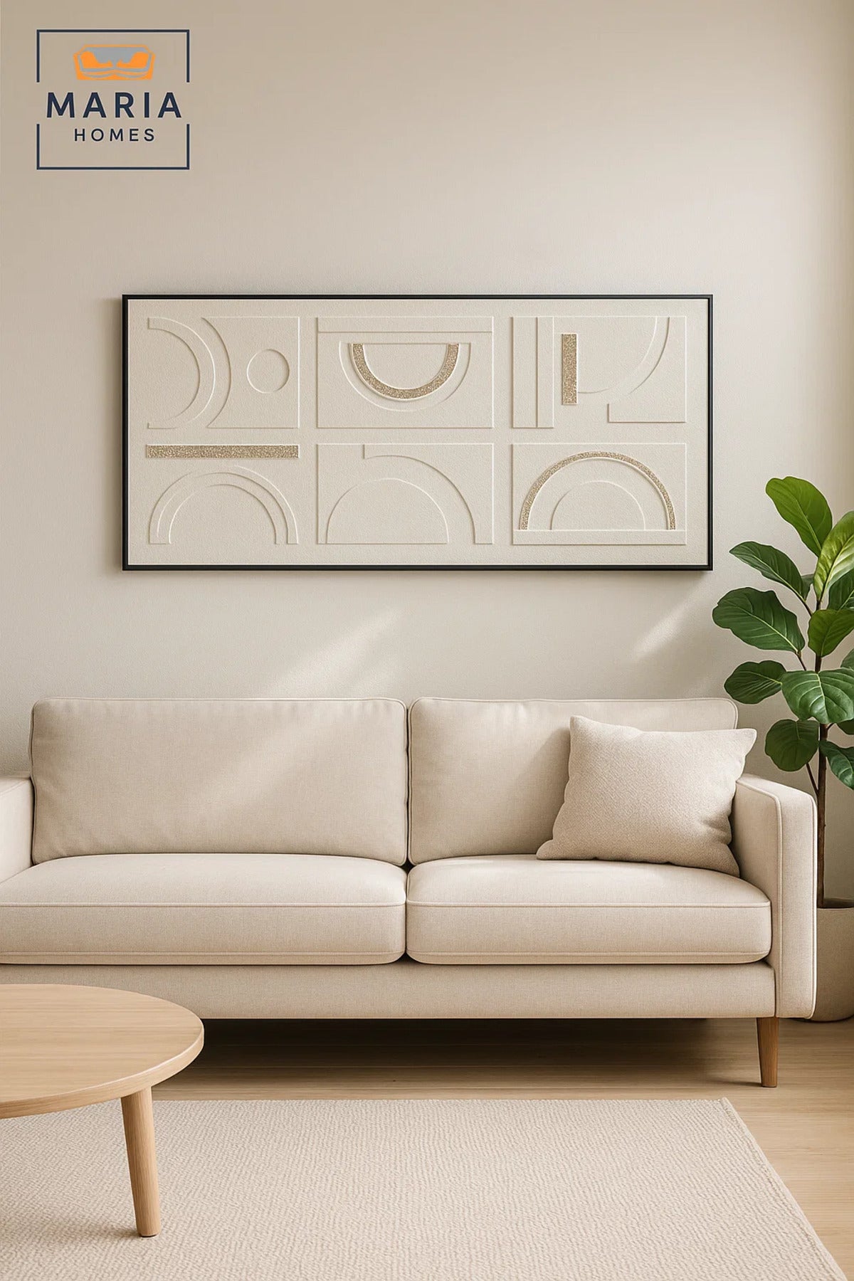 Modern Abstract Wall Art Ð White Textured Geometric Canvas Ð Luxury Home Decor (70_140 cm)