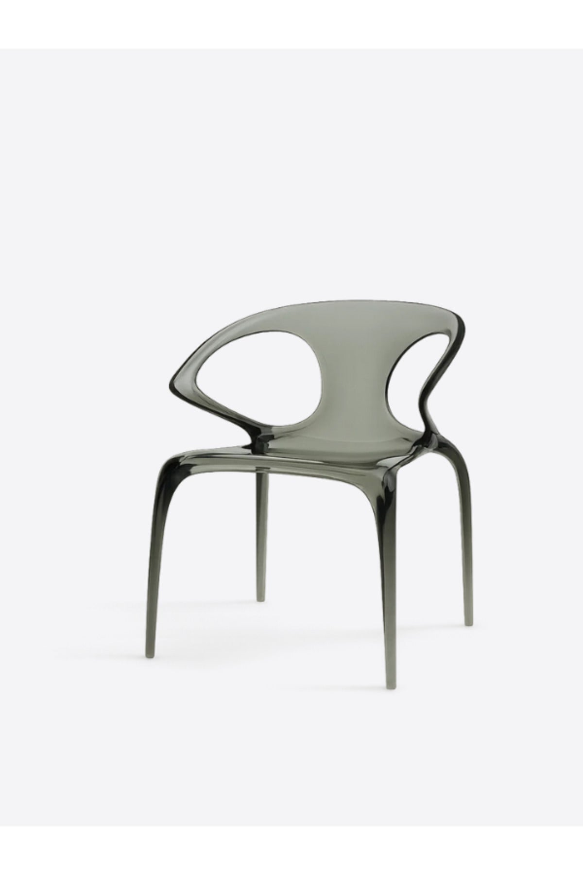 Smoke Transparent Plastic Chair Ð Modern Designer Dining Chair for Home, CafŽ & Outdoor Use