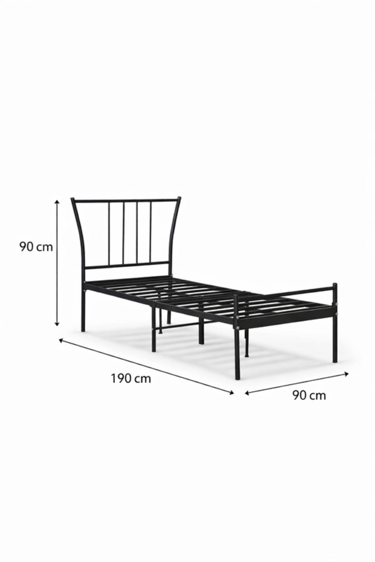Black Metal Bed Frame with Modern Headboard black metal bed / Base
