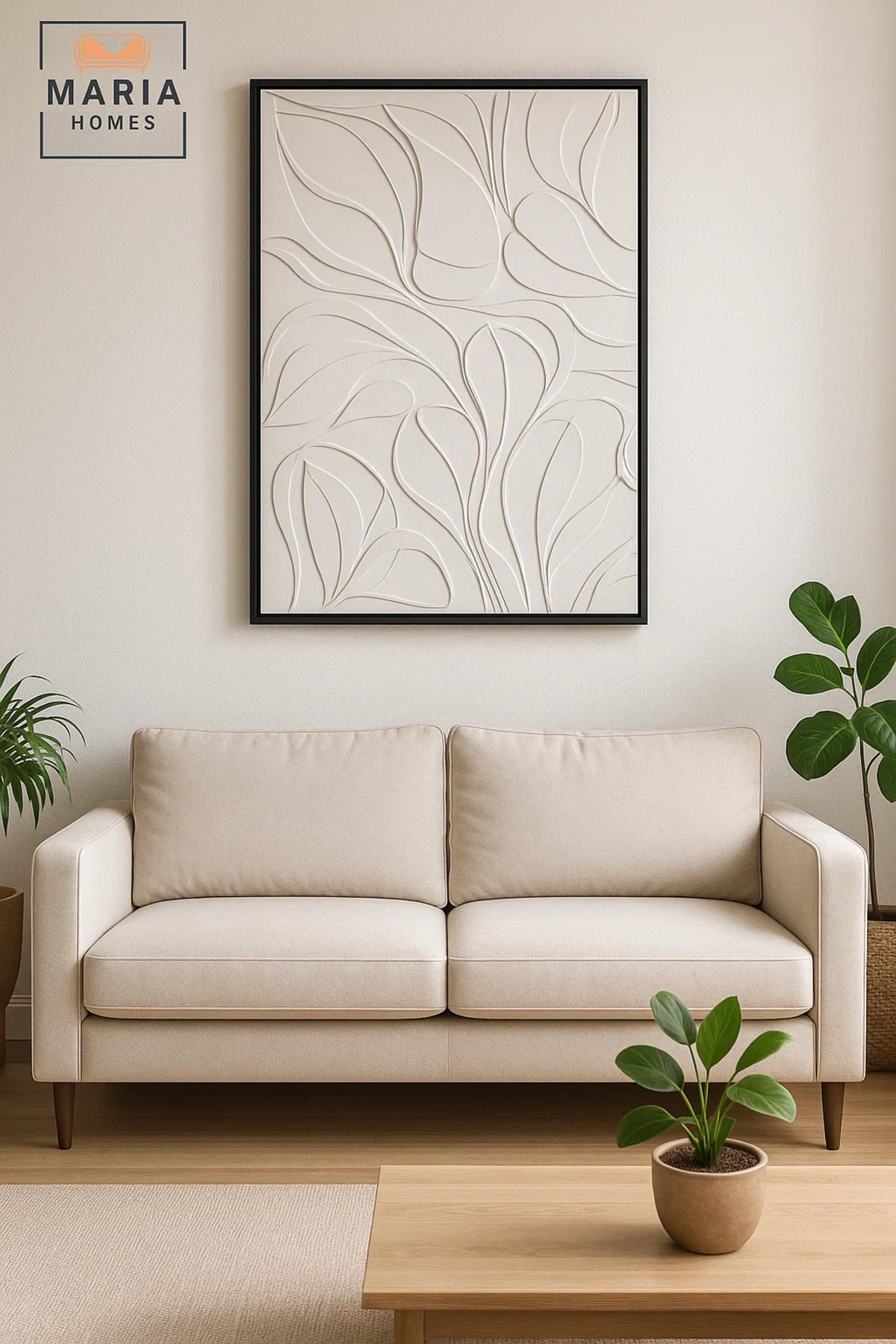 Modern 3D Wall Art Ð Large White Abstract Decorative Panel for Living Room 120_80 cm