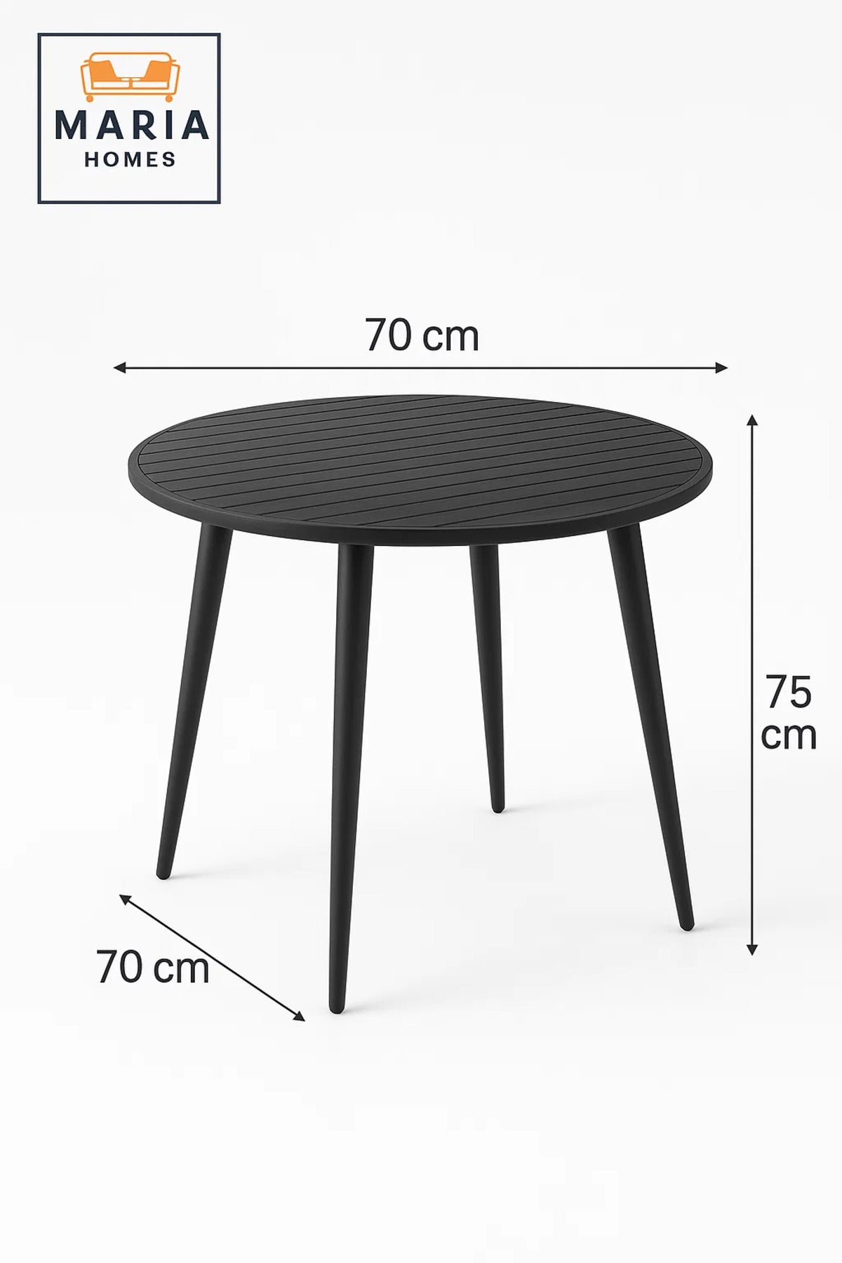 Modern Round Outdoor Table | Patio, Balcony, Garden, Dining Furniture | Durable & Stylish