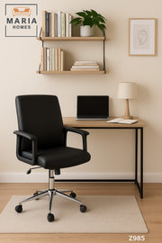 Black Ergonomic Office Chair with Wheels Ð Adjustable Height & Armrests