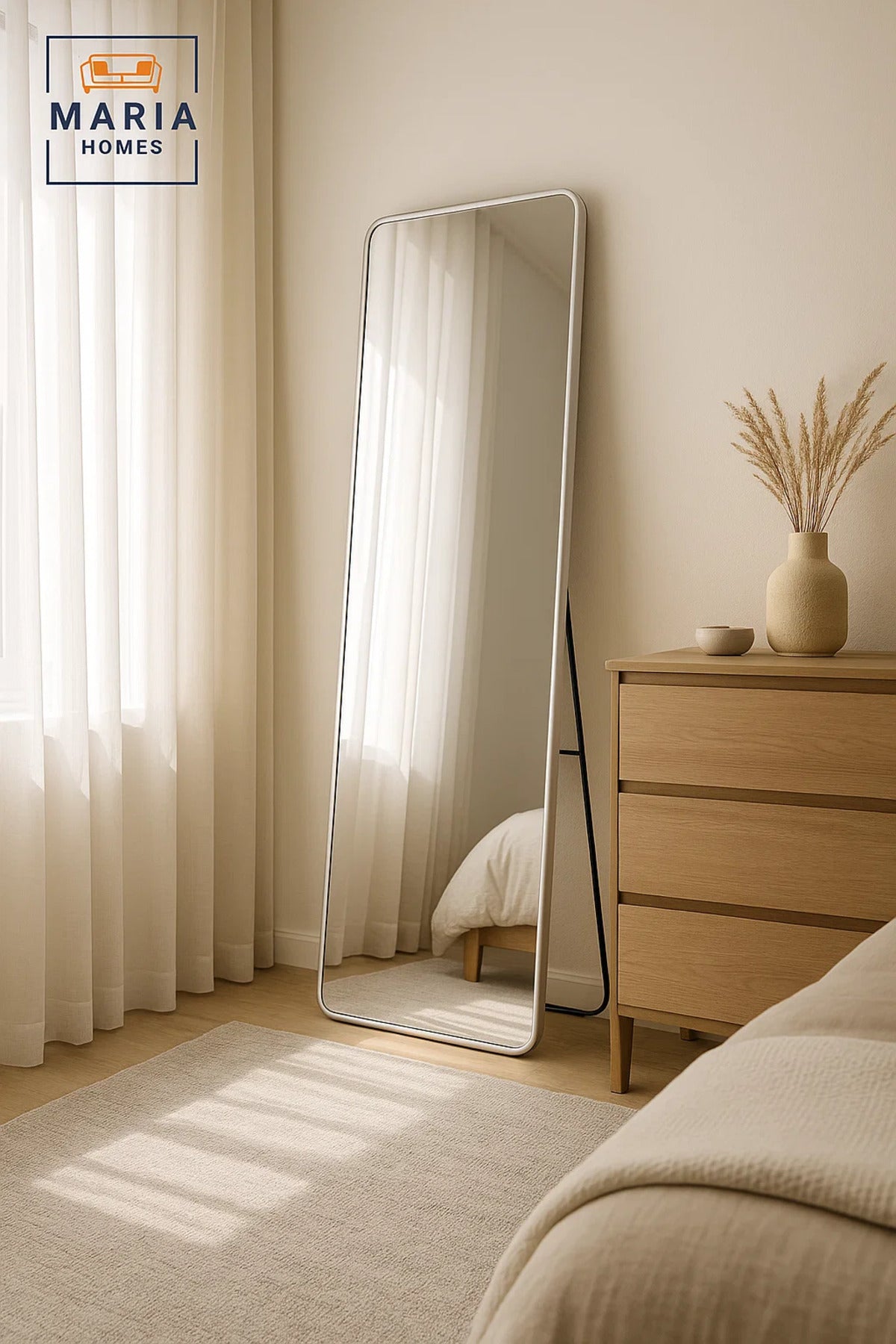 Silver Full Length Standing Mirror for Bedroom Wall Mounted Dressing Mirror Modern Home D≈Ωcor
