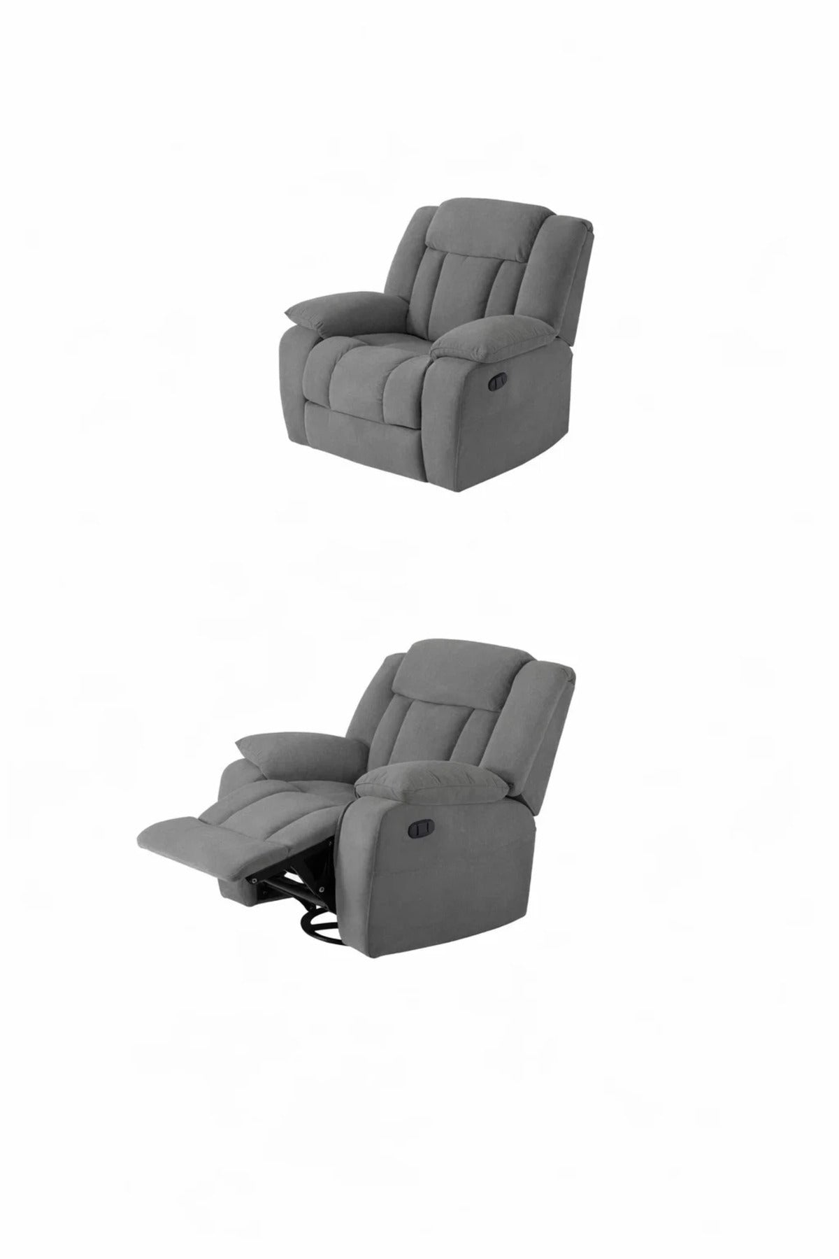 Comfortable Dark Grey Recliner Chair with Adjustable Reclining Feature comfortable dark