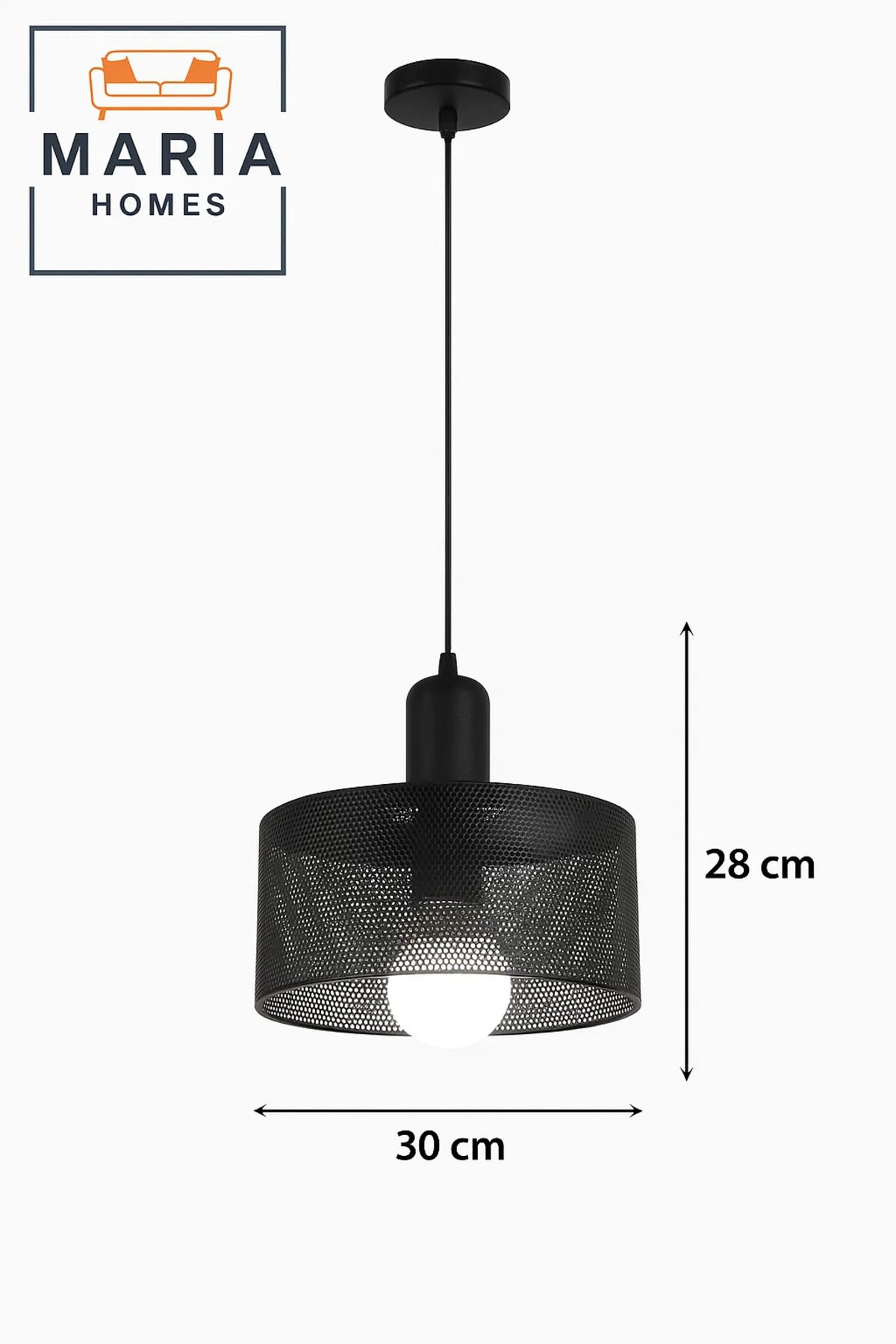 Industrial Black Mesh Pendant Light