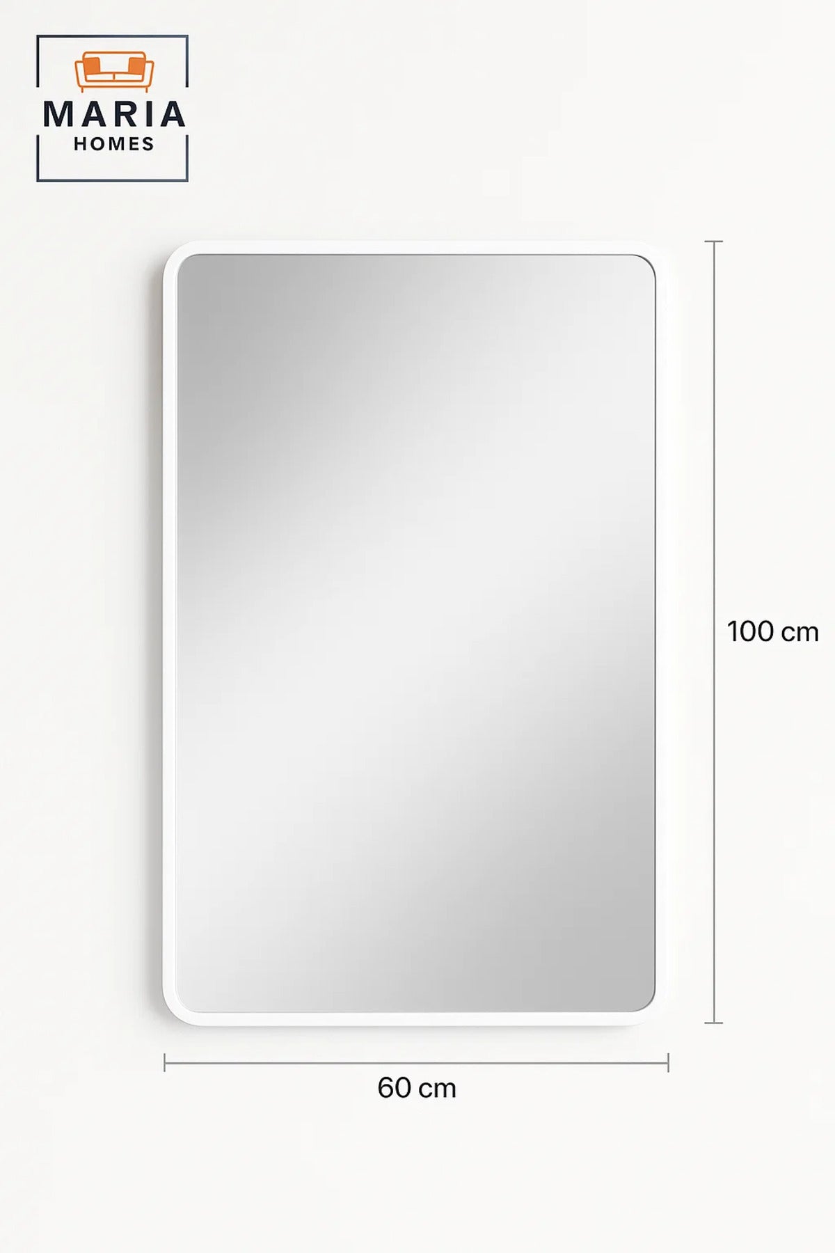 Elegant White Wall Mirror for Bathroom Bedroom Living Room Dressing & Home D≈Ωcor √ê 100_60 cm