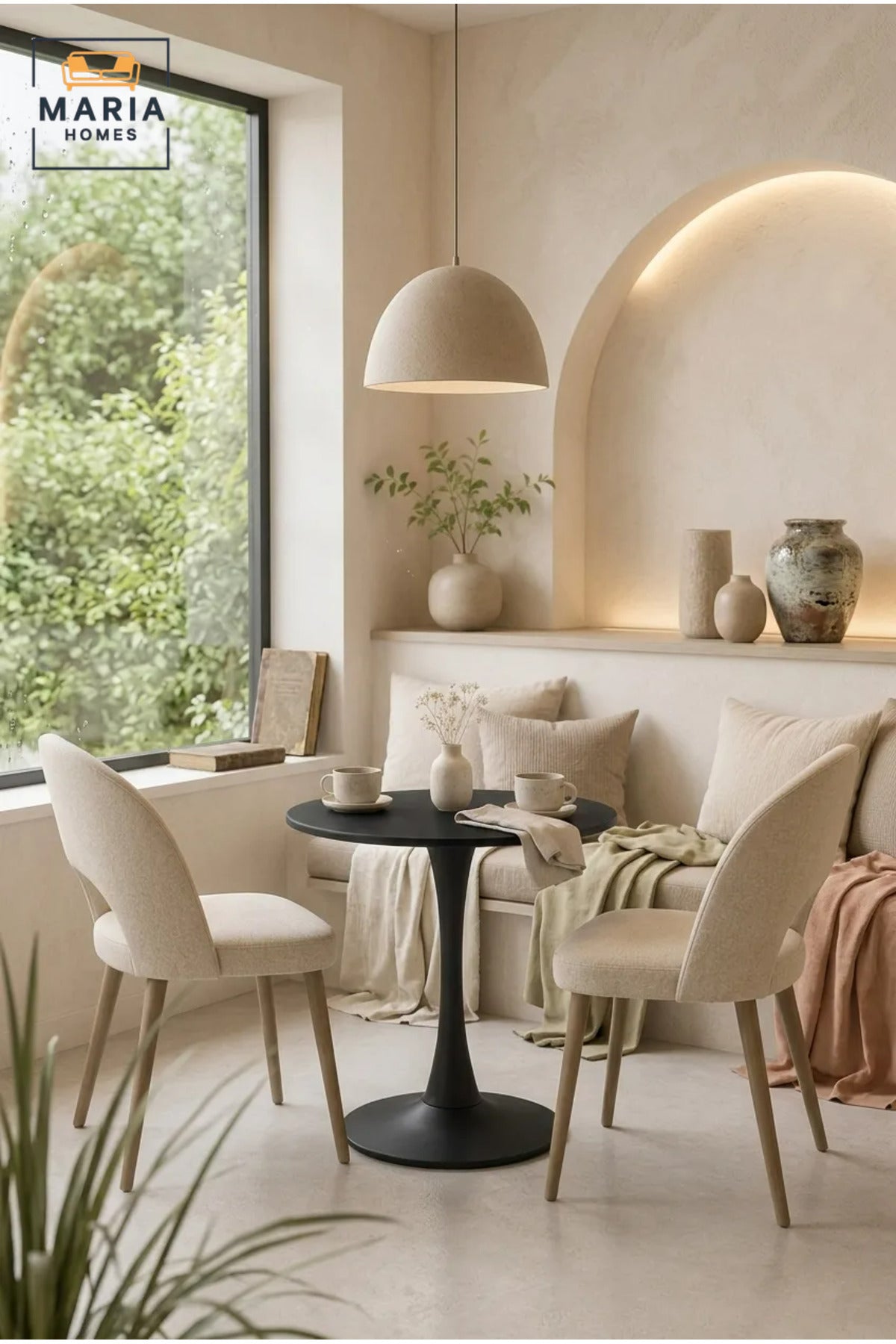 Modern Round Pedestal Dining Table Black Finish for Cafe Kitchen Dining Room Furniture