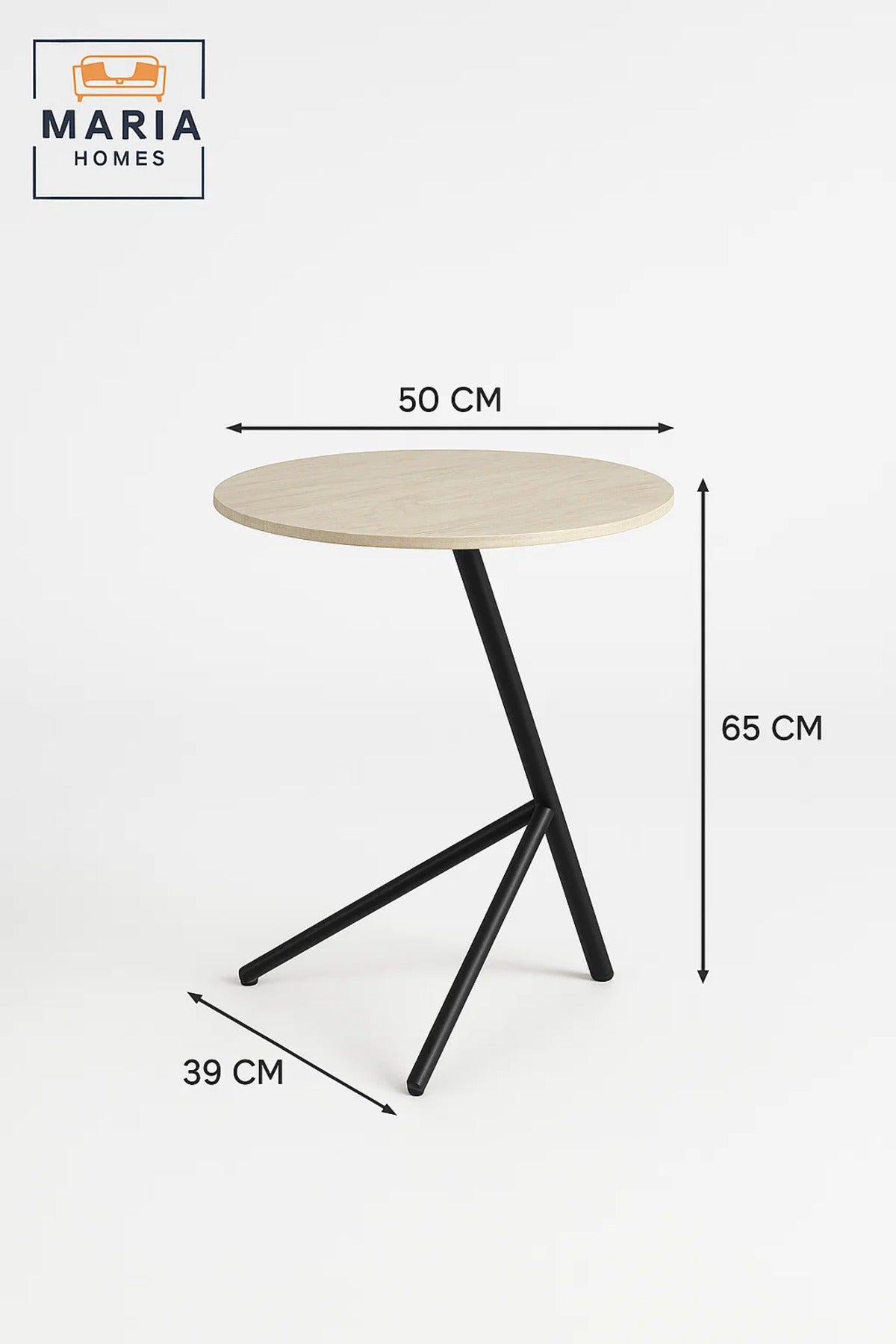 Modern Beige Marble Side Table 50_39_65 cm Ð Stylish Metal Frame Accent Table