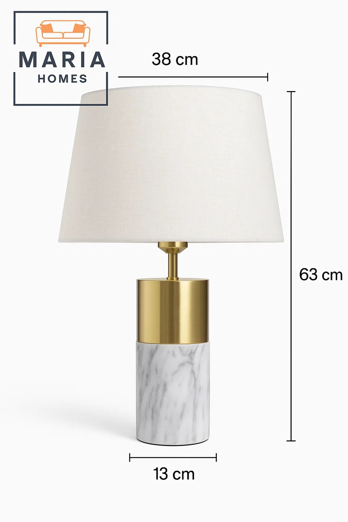 Modern Marble and Gold Table Lamp
