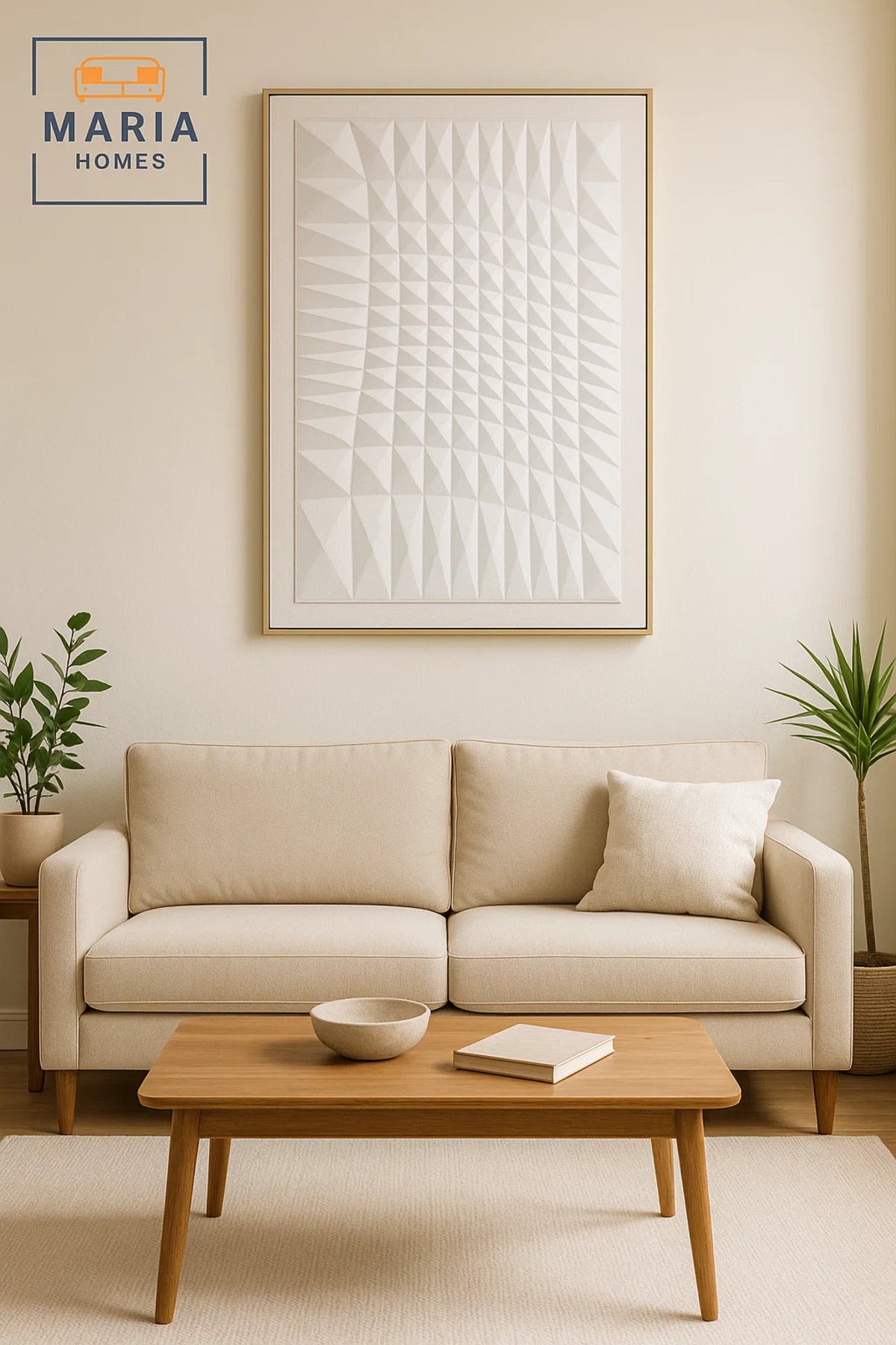 Modern 3D Wall Art Ð Large Geometric Textured Decorative Panel 120_80 cm
