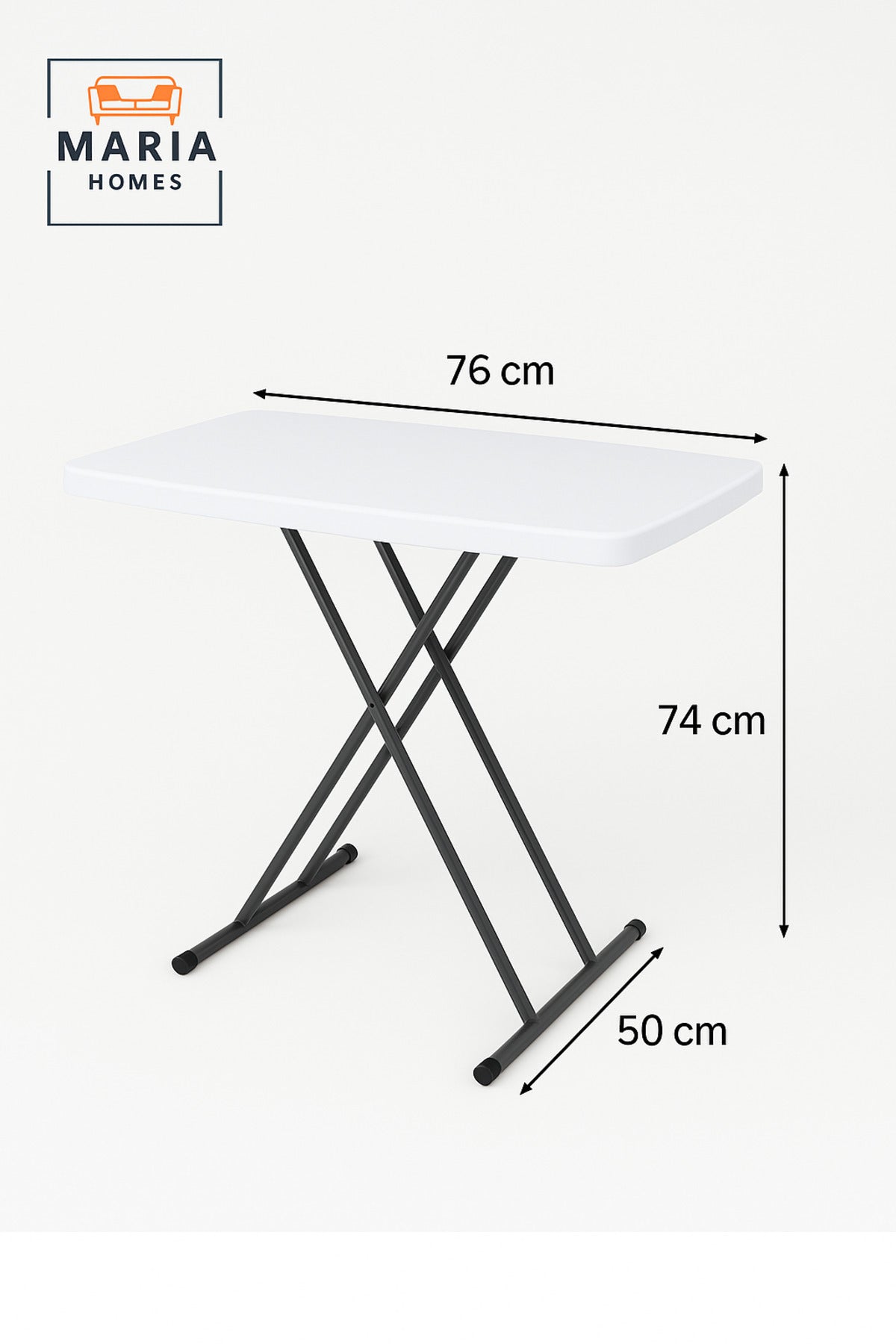 Portable Folding Table Ð Durable Plastic Lightweight Design for Indoor, Outdoor & Picnic 76_74_50 cm