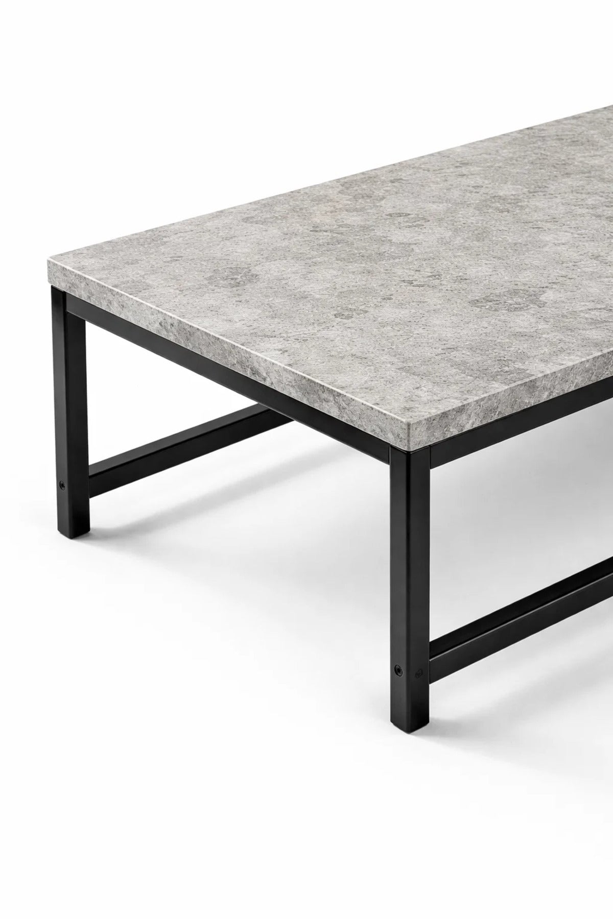 Modern Grey Coffee Table Set with 4 Side Tables 110 _ 60 26.5 cm modern grey coffee