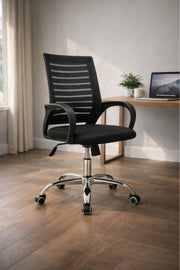 Black Mesh Office Chair with Adjustable Height black mesh office Work