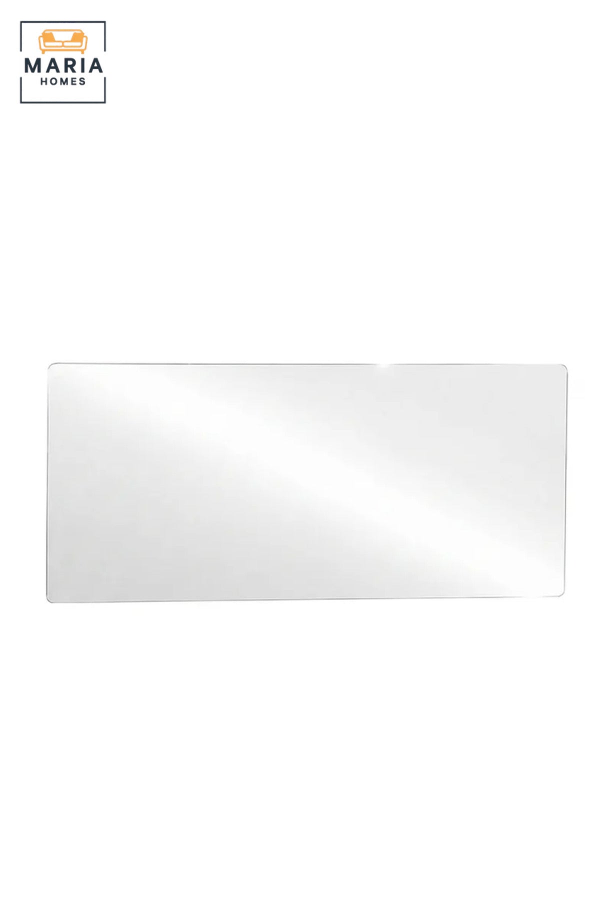 Frameless Rectangular Wall Mirror 120 × 60 cm with Soft Rounded Corners, Modern Decorative Mirror for Bathroom, Bedroom, Dressing Area, Hallway and Vanity