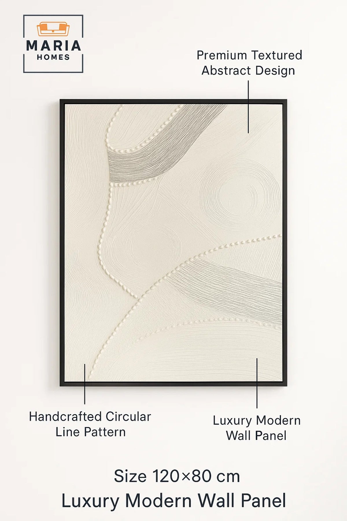 Modern 3D Wall Art √ê Large Abstract Textured Decorative Panel 120_80 cm