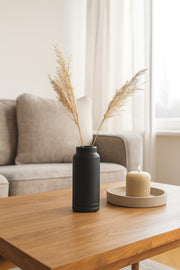 Black Ceramic Vase Ð Tall Minimalist Modern Decorative Piece
