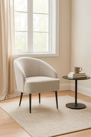 Modern Fabric Accent Armchair, Lounge Chair for Living Room, Bedroom & Office Cabin