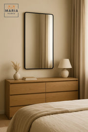 Black Wall Mirror for Bedroom, Bathroom, Living Room, Dressing & Home D≈Ωcor 120x60 cm