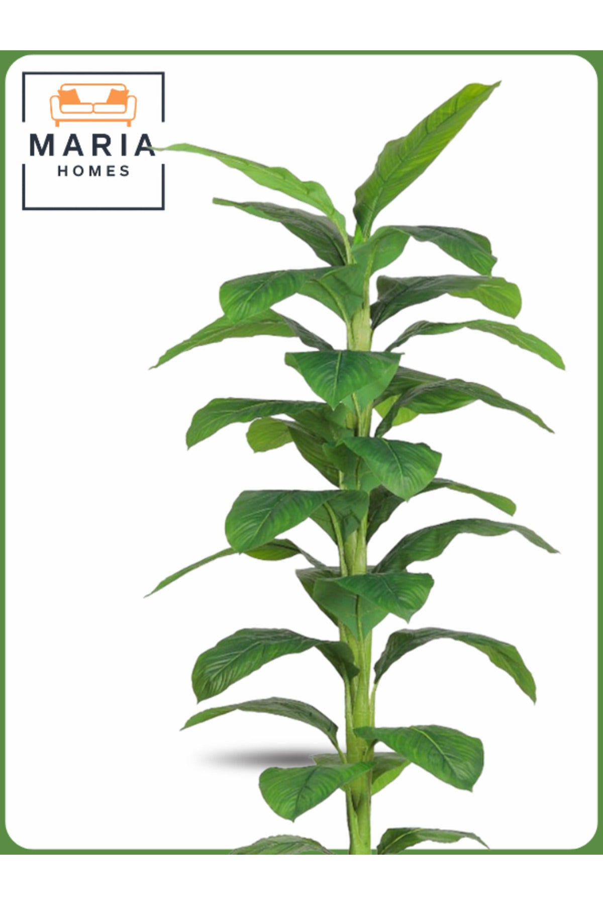 Artificial Banana Leaf Tree 200 cm Ð Tall Indoor Plant with Black Pot