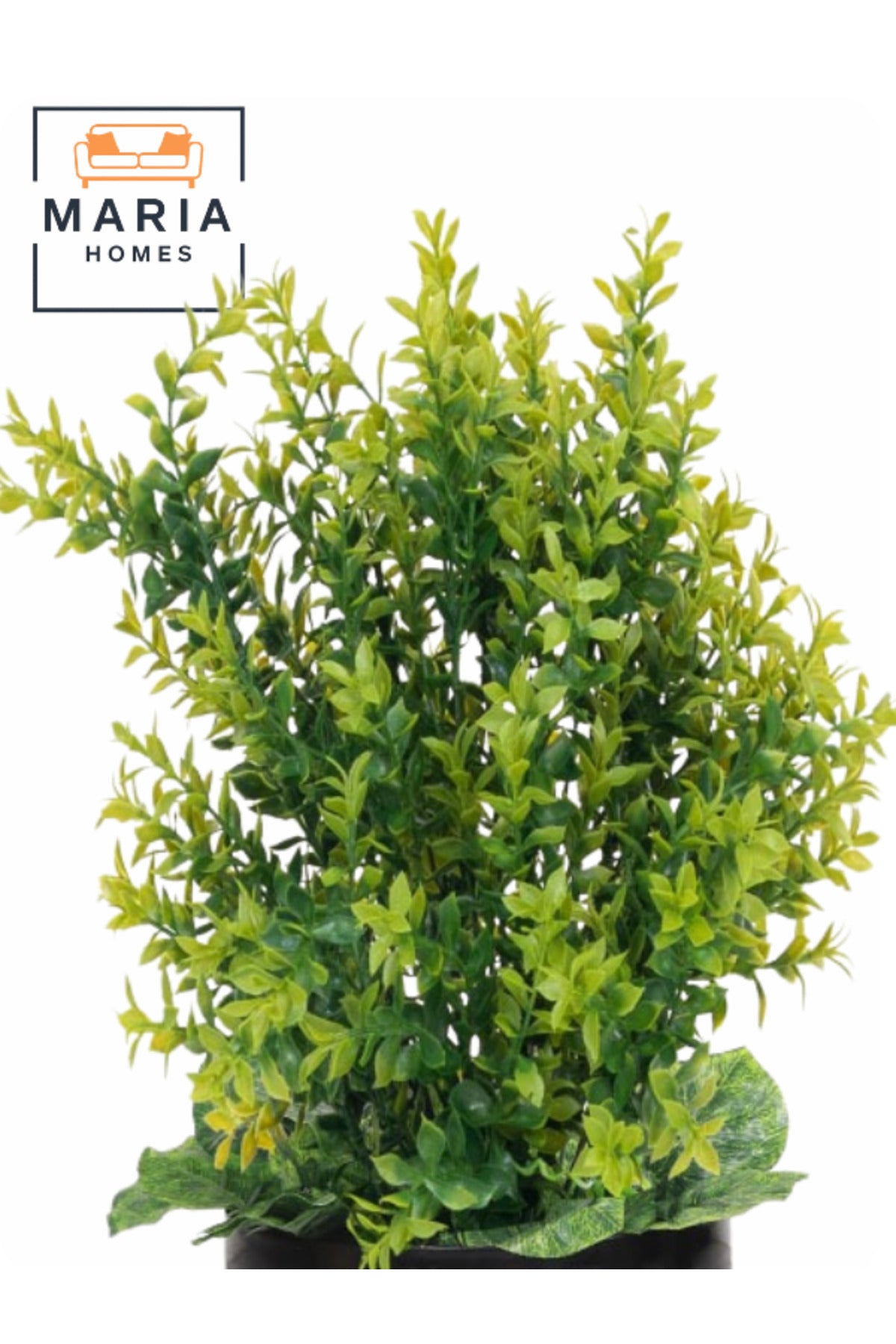 Artificial Green Plant 50 cm Ð Decorative Indoor Plant with Black Plastic Pot for home deor