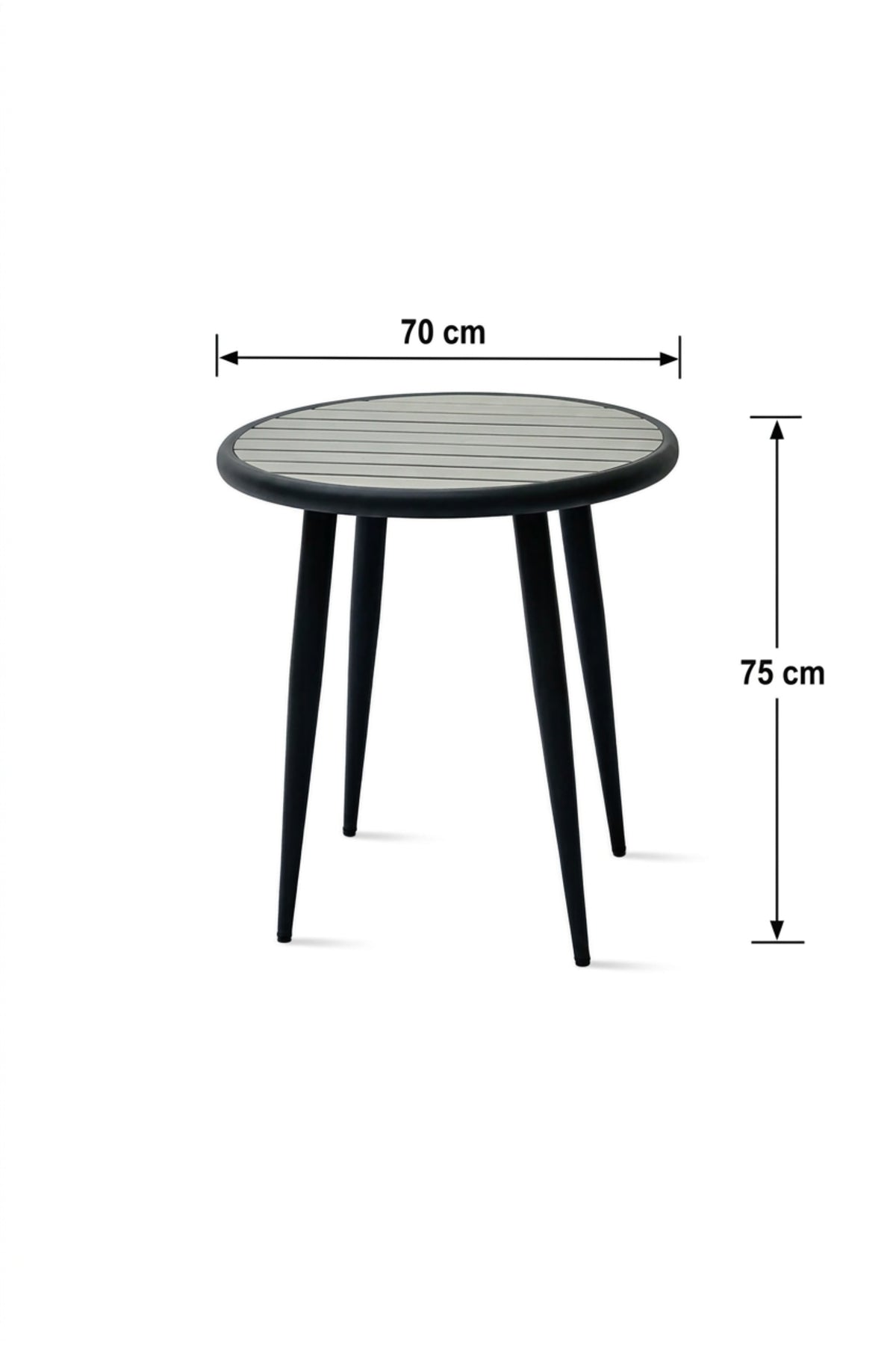 Modern Round Caf≈Ω Table Bistro Table Coffee Table Patio Dining Table Black Outdoor Indoor